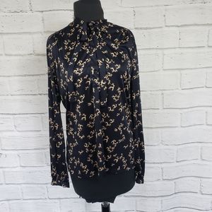 Lady Manhattan vintage deer blouse with bow